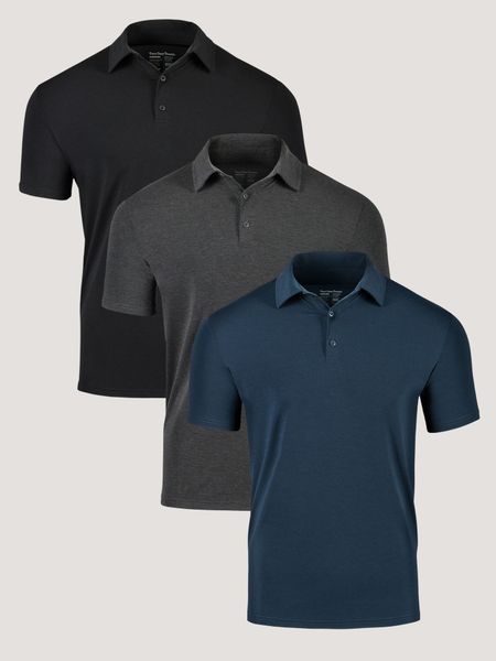 Foundation Performance Polo 3-pack Ghost Mannequin | Fresh Clean Threads